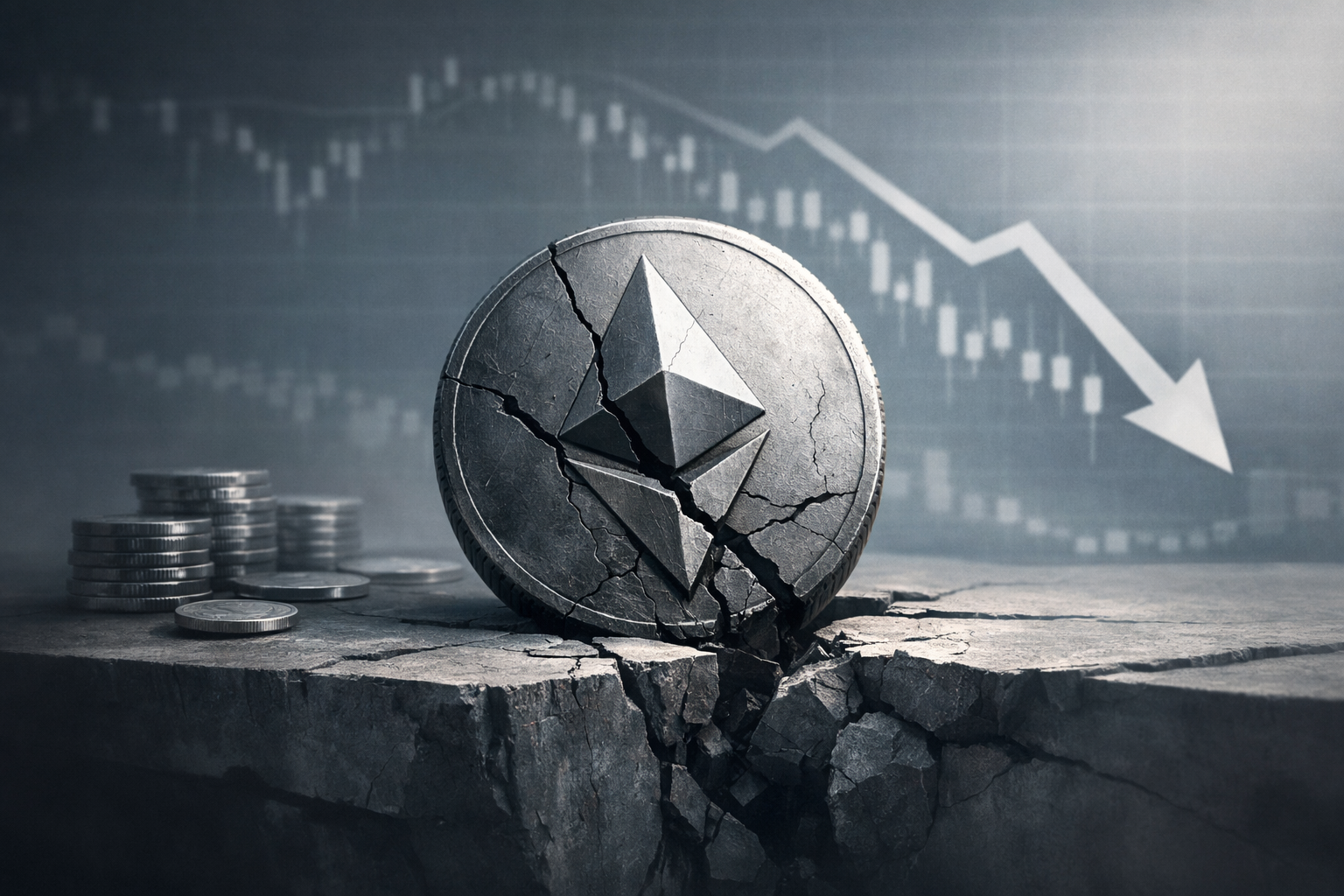 ETH Price Drops Below $2,000 Support As Ethereum Decline 52% From Peak